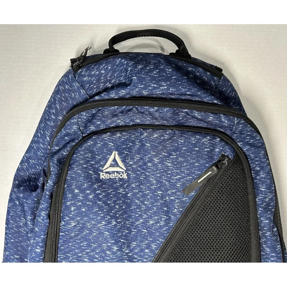 Reebok Blue Black Water Resistant Comfort Straps Backpack Padded